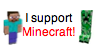 i support minecraft